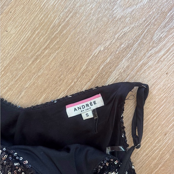 Black Sequin Mini Dress - Picture 4 of 4